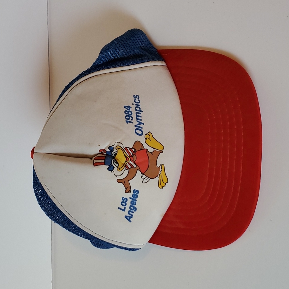 Vintage 1984 Olympics Mesh Snap Back Trucker Hat. GVPWC.  Some Spotting …